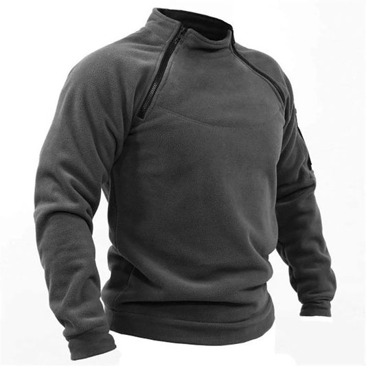 Herren Taktische Outdoor Fleecejacke Kleidung Warme Reißverschlüsse Pullover Männer Winddichter Mantel Thermisches Wandersweatshirt