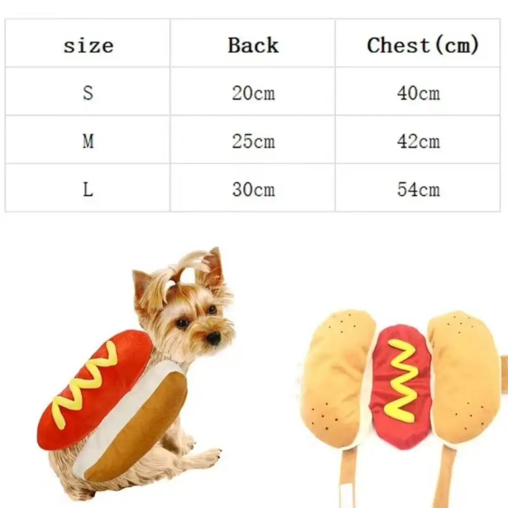New Funny Halloween Dog Costumes Dachshund Sausage Hot Dog Shaped Pet Apparel Dog Christmas Costume Gift Cat Party Costume Suit