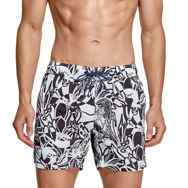 Seobean Swimsuit Man Short Swim Shorts Lined Men's Swimming Trunk Fast Dry Men Beach Board Surf Shorts Bath Suit sport Wear