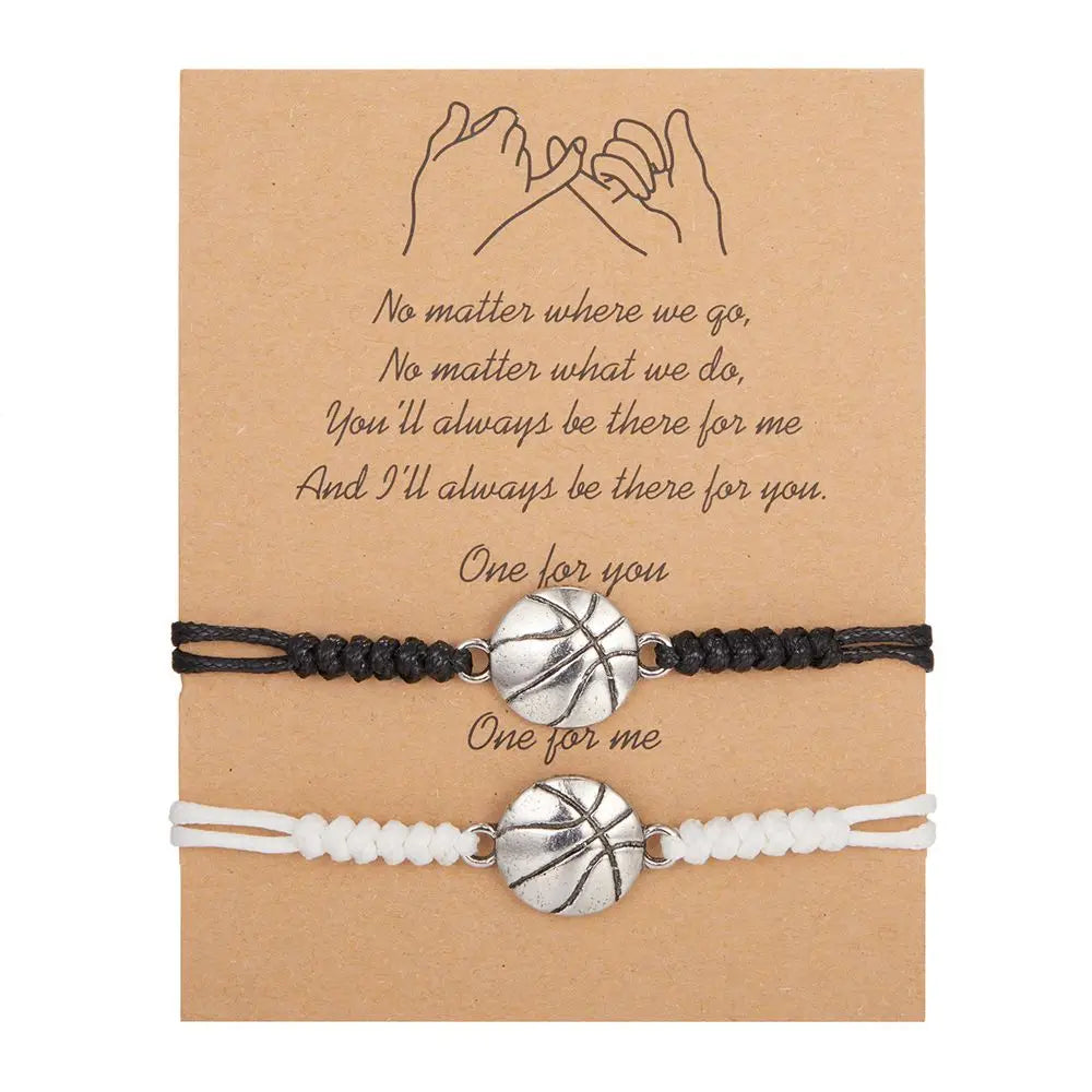 Present Football Boys & Girls Basketball Handmade Jewelry Accessories Korean Style Bracelet Couple Hand Rope Ball String Rope