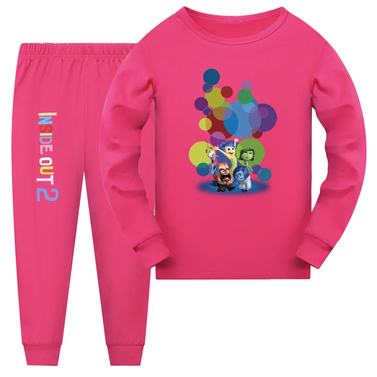 Inside Out 2 Clothes Children Pijama Set Baby Girls Long Sleeve Pajama Sets Toddler Boys Nightwear Kids Cute JOY SADNESS Pyjamas