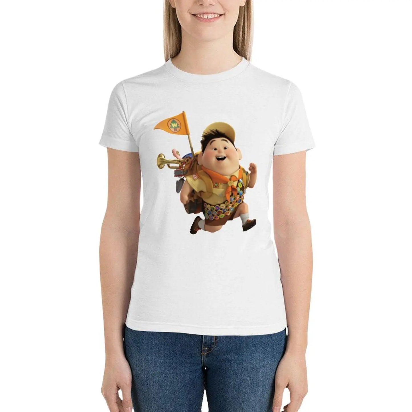 Russell Up T-Shirt Blouse Female clothing shirts graphic tees oversized Women tops