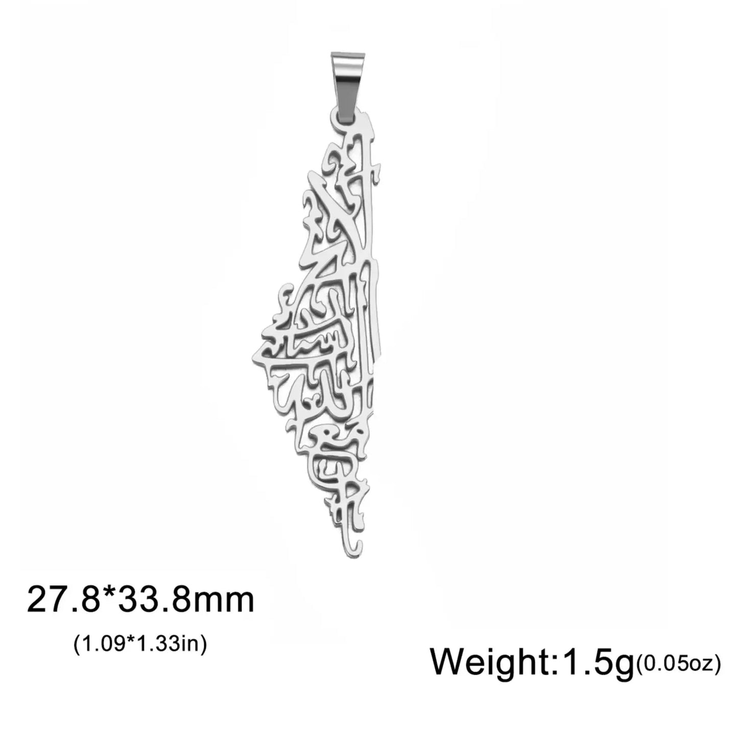 LIKGREAT Dropshipping 1 stücke Palästina Karte Anhänger Halskette Armband Ohrringe Schmuck Machen DIY Edelstahl Zubehör Charme