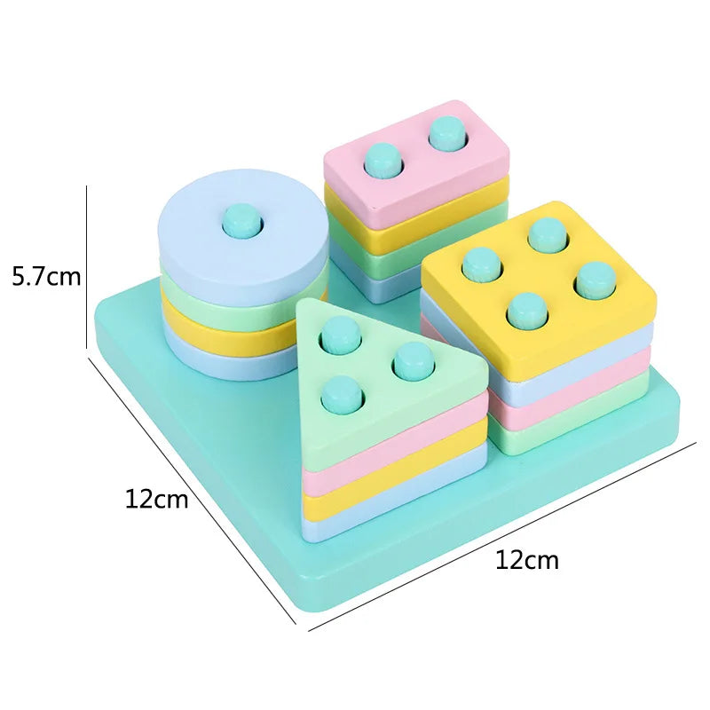 Montessori Babyspielzeug Kinder 3D Holzpuzzles Frühes Lernen Babyspiele Spielzeug Pädagogisches Holzspielzeug Für Kinder Geburtstagsgeschenke