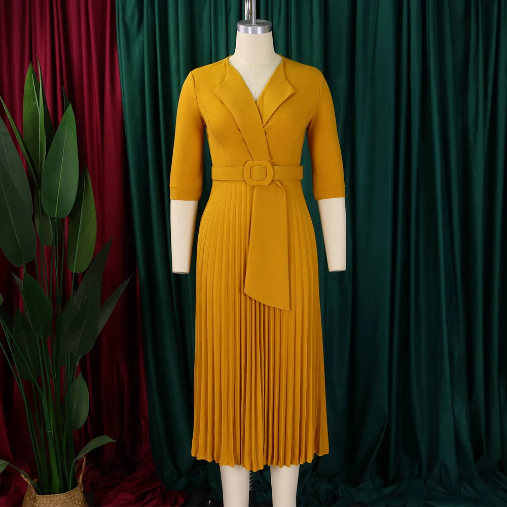 Green Pink Women's Evening Dress New Arrival Curvy Plus Size Dress Chic And Elegant Woman Day Party Dresses Winter Fall Clothes