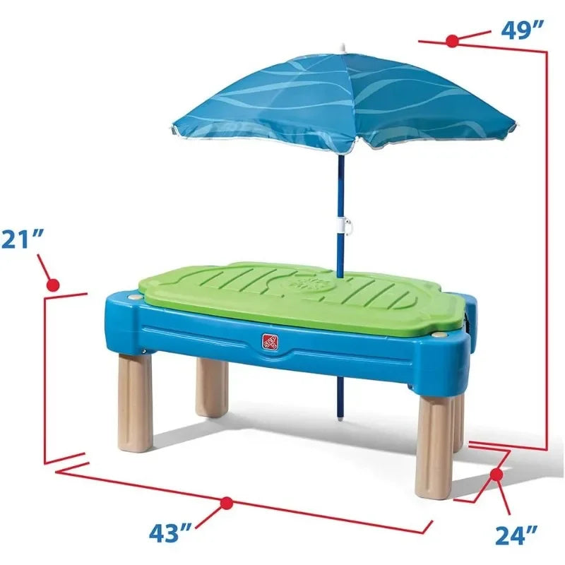 Kids Sand and Water Activity Sensory Table, 6 Piece Accessory Kit, Toddler Summer Outdoor Toys, 2 – 10 Years Old