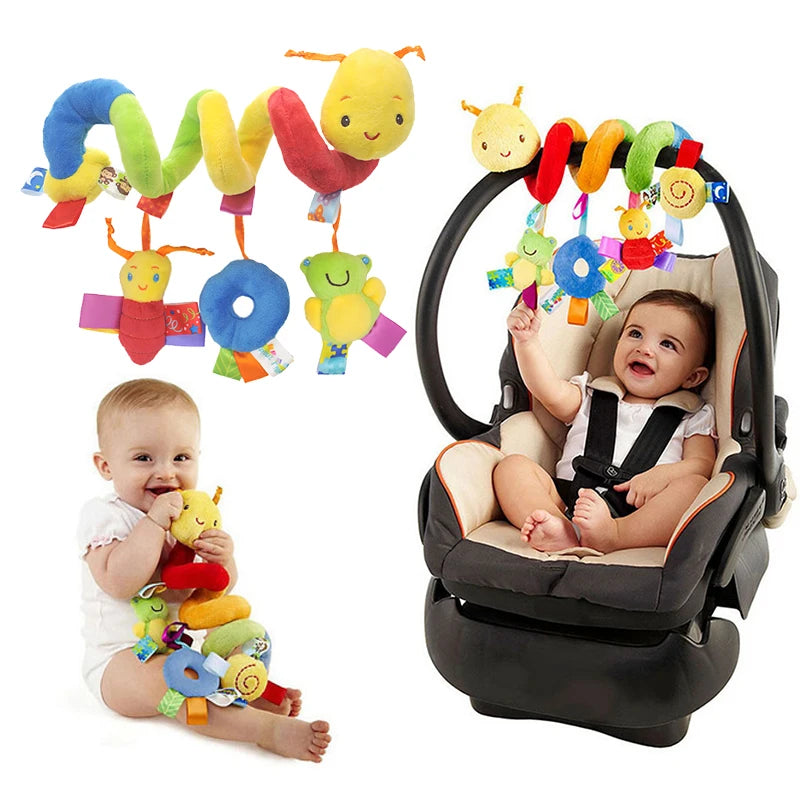 Babybett Hängende Rasseln Spielzeug Autositz Spielzeug Weiche Mobiles Kinderwagen Kinderbett Kinderbett Spiralspielzeug Kinderwagen Hängende Puppen für Babys Neugeborenes Geschenk