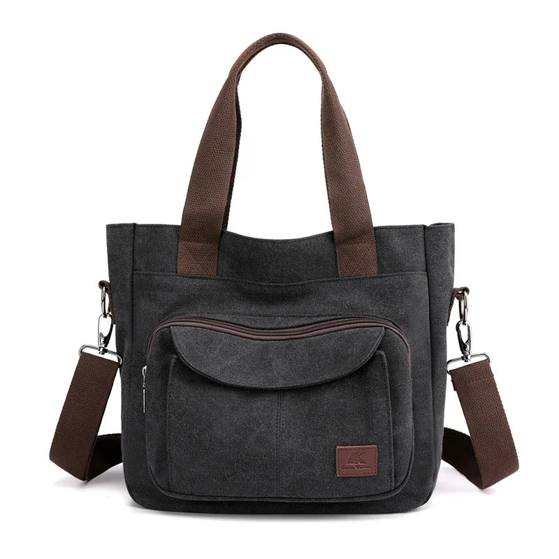 2024 Women New Bag Fashion Messenger Bag Women Shoulder Bag Canvas Handbag Purse Large Capacity Fashion Female Tote Shopping Bag