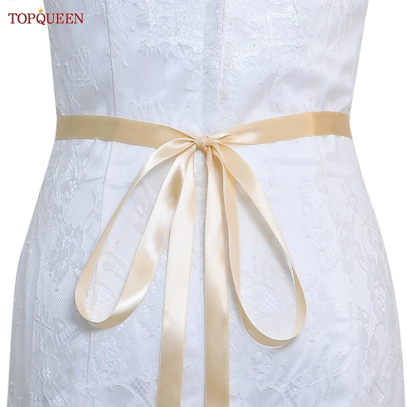 TOPQUEEN S119 Wedding Dress with Decorative Decals Wedding Dress Accessories Wedding Dress with Luxury Diamond Handmade