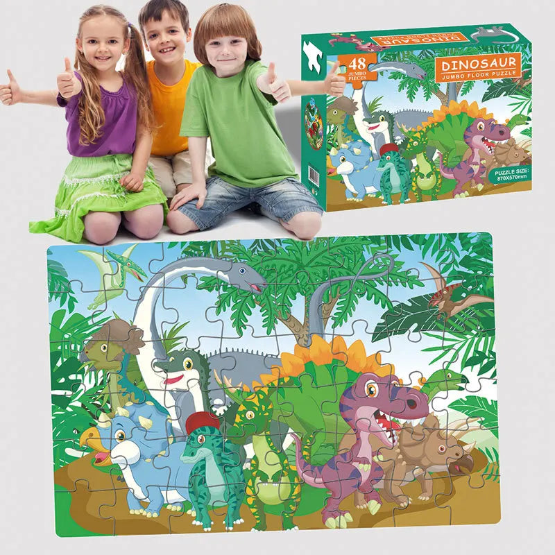 48 Pieces Puzzle Jigsaw Marine Animals Decompress Educational Toys for Adult Children Creative Puzzle Game Gift P460