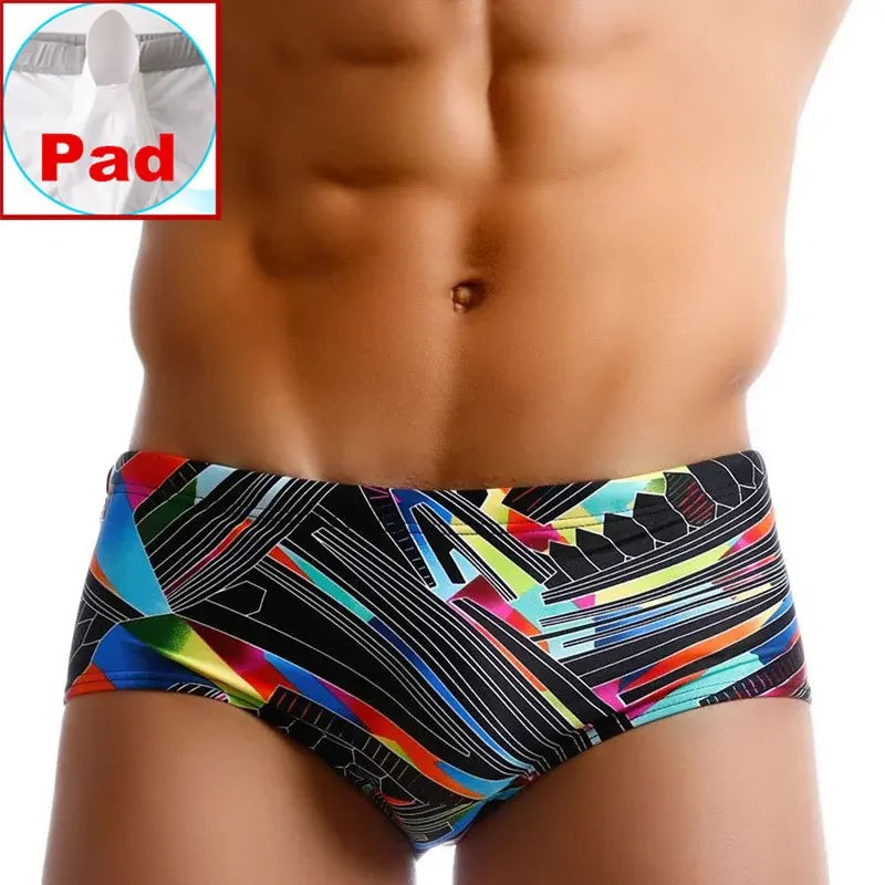 Men Swimwear Swim Boxers Board Shorts Surfing Bikini Swimsuits Brazilian Cut Bathing Suit Water Sports Trunks Beach Underwear