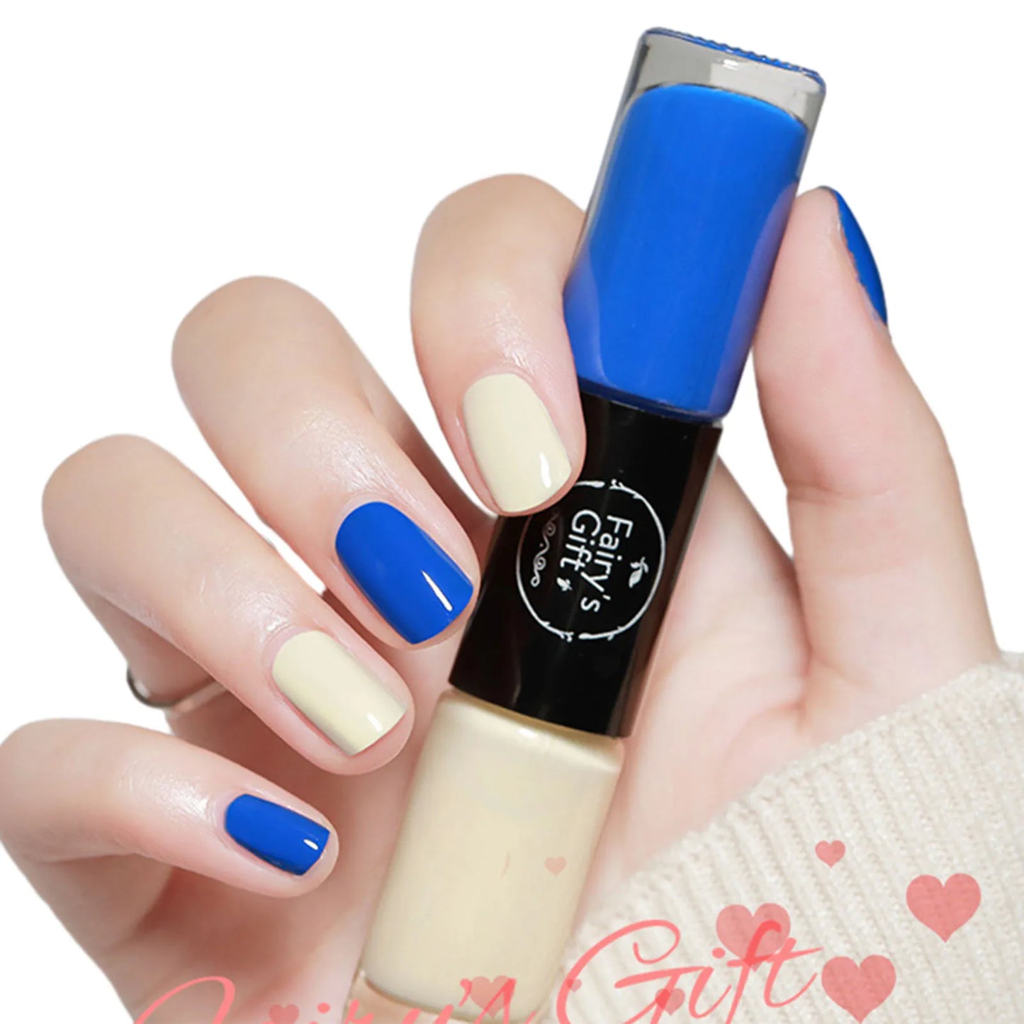 2 In 1 Double Heads Nails Polish Paillette Glitter Nails Oils Long Lasting Waterproof And No-Bake Quick Drying Gel Nails Polish