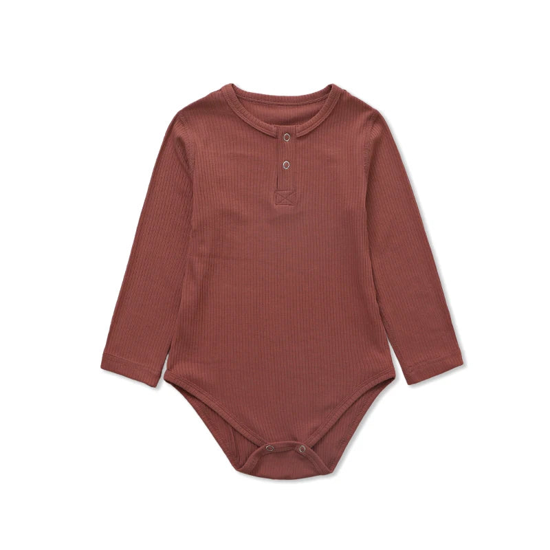 Babykleidung für Jungen und Mädchen, Kostüm für Neugeborene, Bodys mit langen Ärmeln, Overalls, einfarbig, Kinderkleidung für Babys