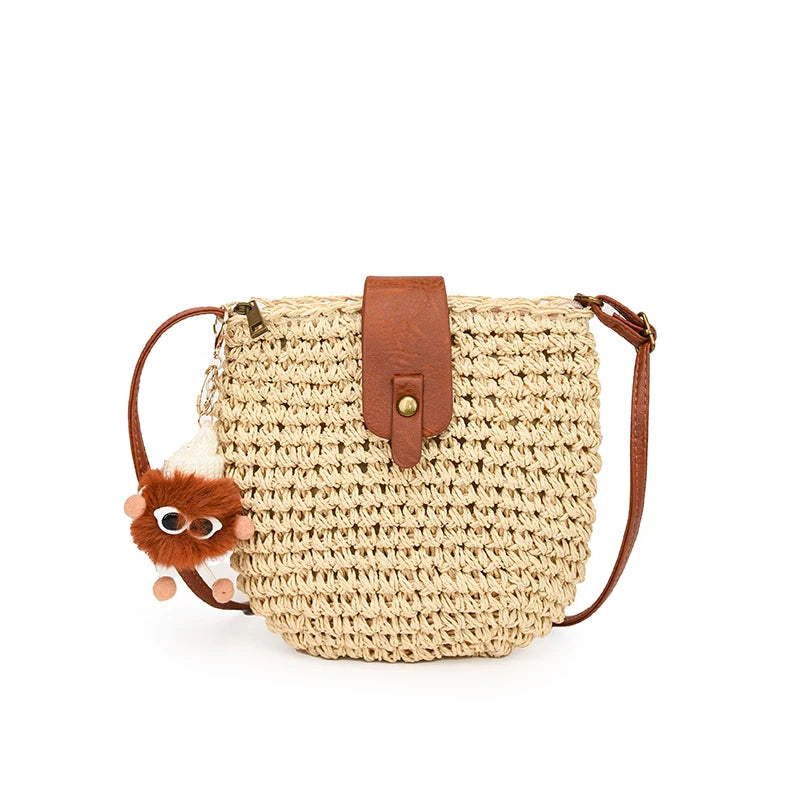 Small new purses summer beach bags for women corssbody bags female straw bag brand designer travel handbags handmade rattan bag