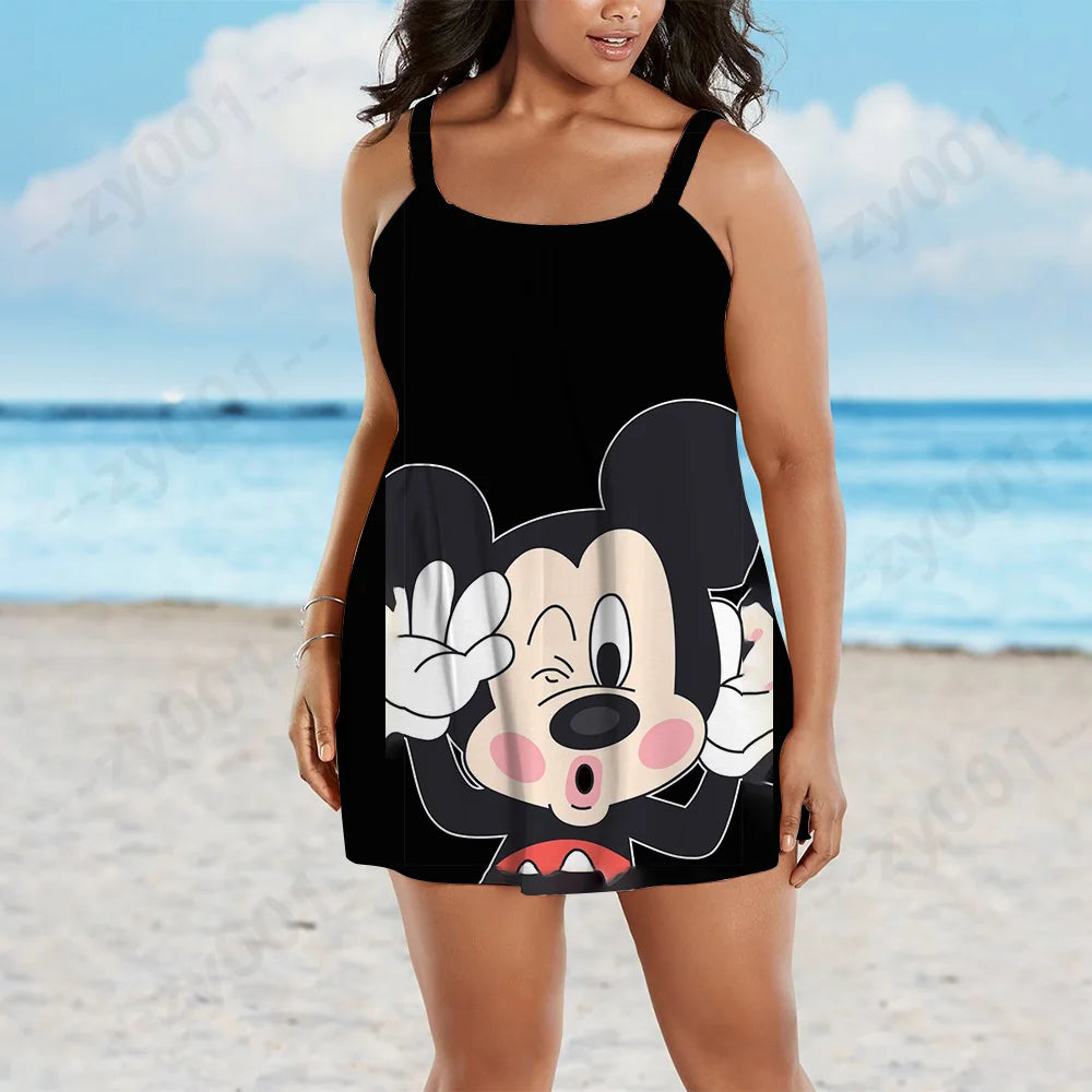 Disney Large Women's Summer Dress 2022 Woman Women's Dresses Plus Size Dress Woman 7xl 8xl 9xl Chic Elegant Evening Dresses Midi