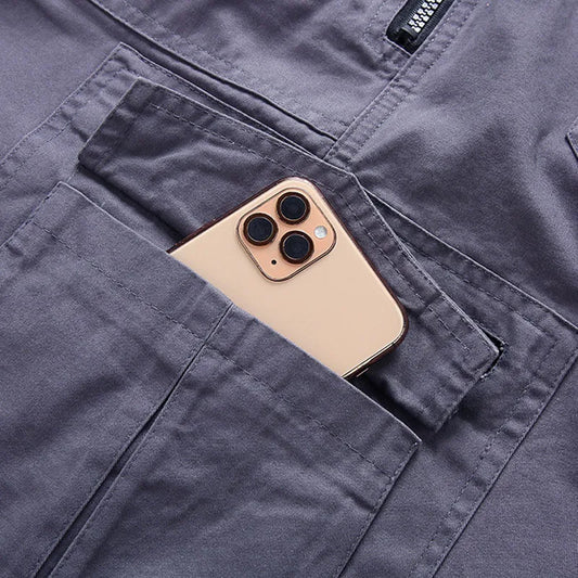 شورت صيفي كلاسيكي للرجال من القطن متعدد الجيوب، شورت قصير للصيد والمشي لمسافات طويلة، مقاس S-5XL MY677