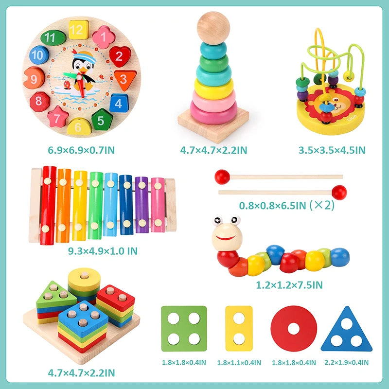 Montessori Babyspielzeug Kinder 3D Holzpuzzles Frühes Lernen Babyspiele Spielzeug Pädagogisches Holzspielzeug Für Kinder Geburtstagsgeschenke