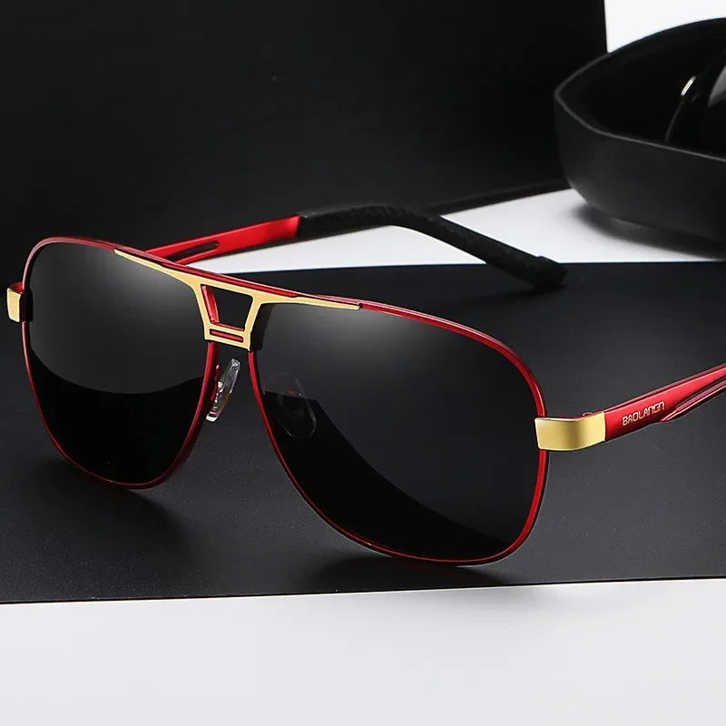 Aluminum Magnesium Square Polarized Photochromic Sunglasses Men Sun Glasses Safety Driving Oculos De Sol Masculino