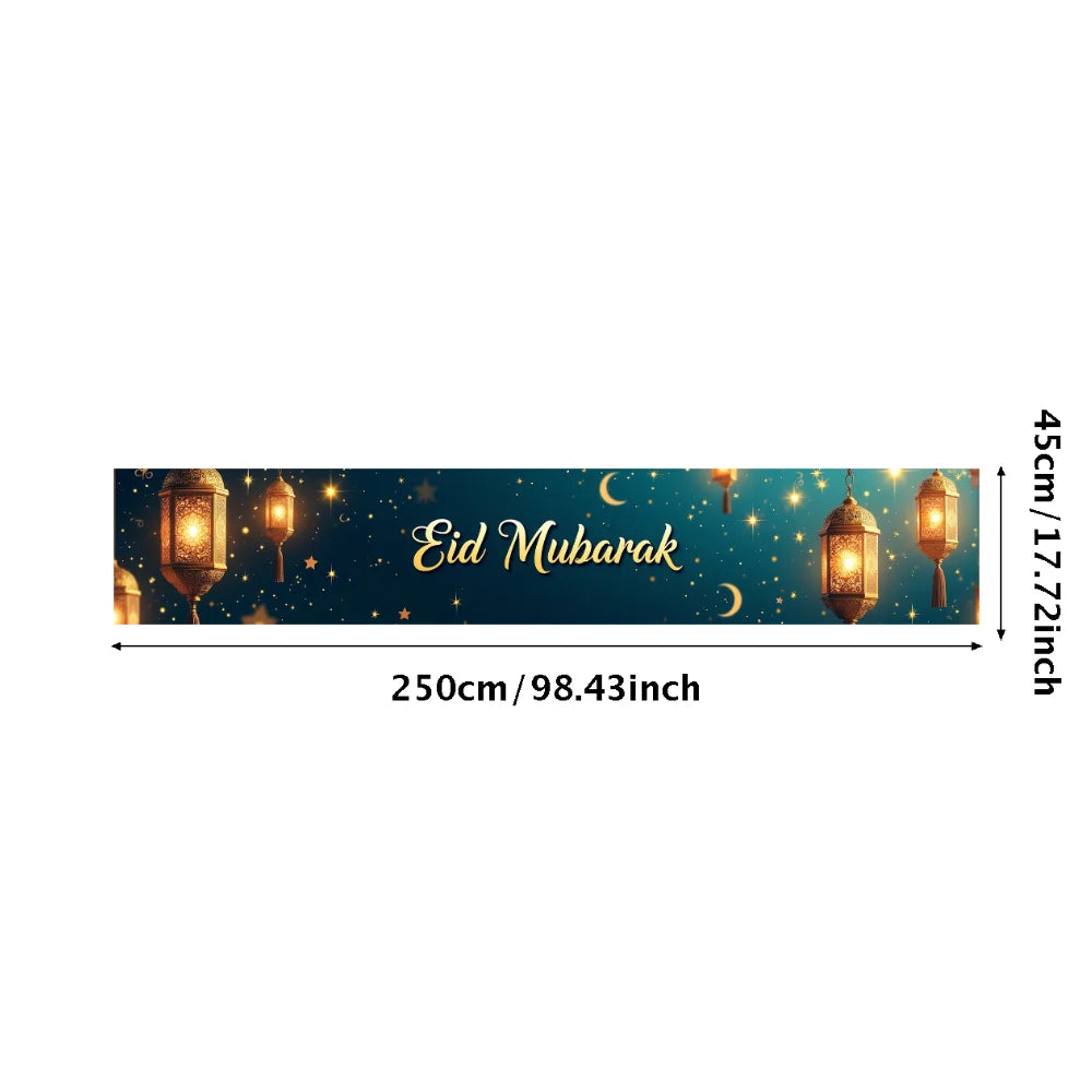 Eid Mubarak Banner Backdrop Background Ramadan Festival Decor Party Supplies Photography Props Decorations Islamic Celebration