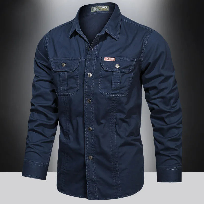 Spring Shirts Men Long Sleeve Casual Cotton Shirt mon