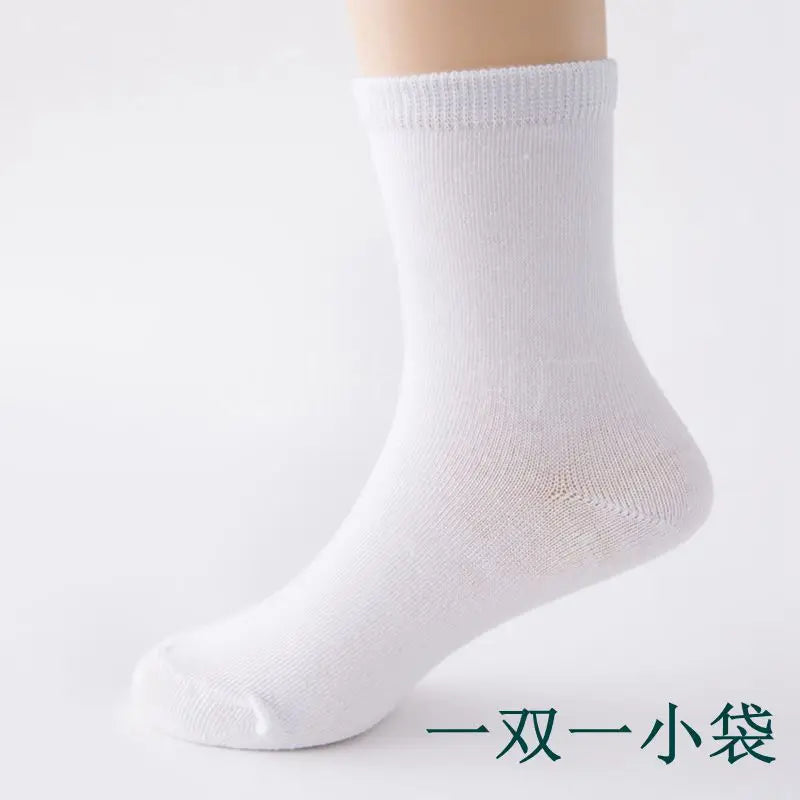 5Pairs/lot 1-10Y Solid White Kids Socks for Boys Girls Cotton Mesh Cute Newborn Boy Toddler Socks Baby Clothes Accessories