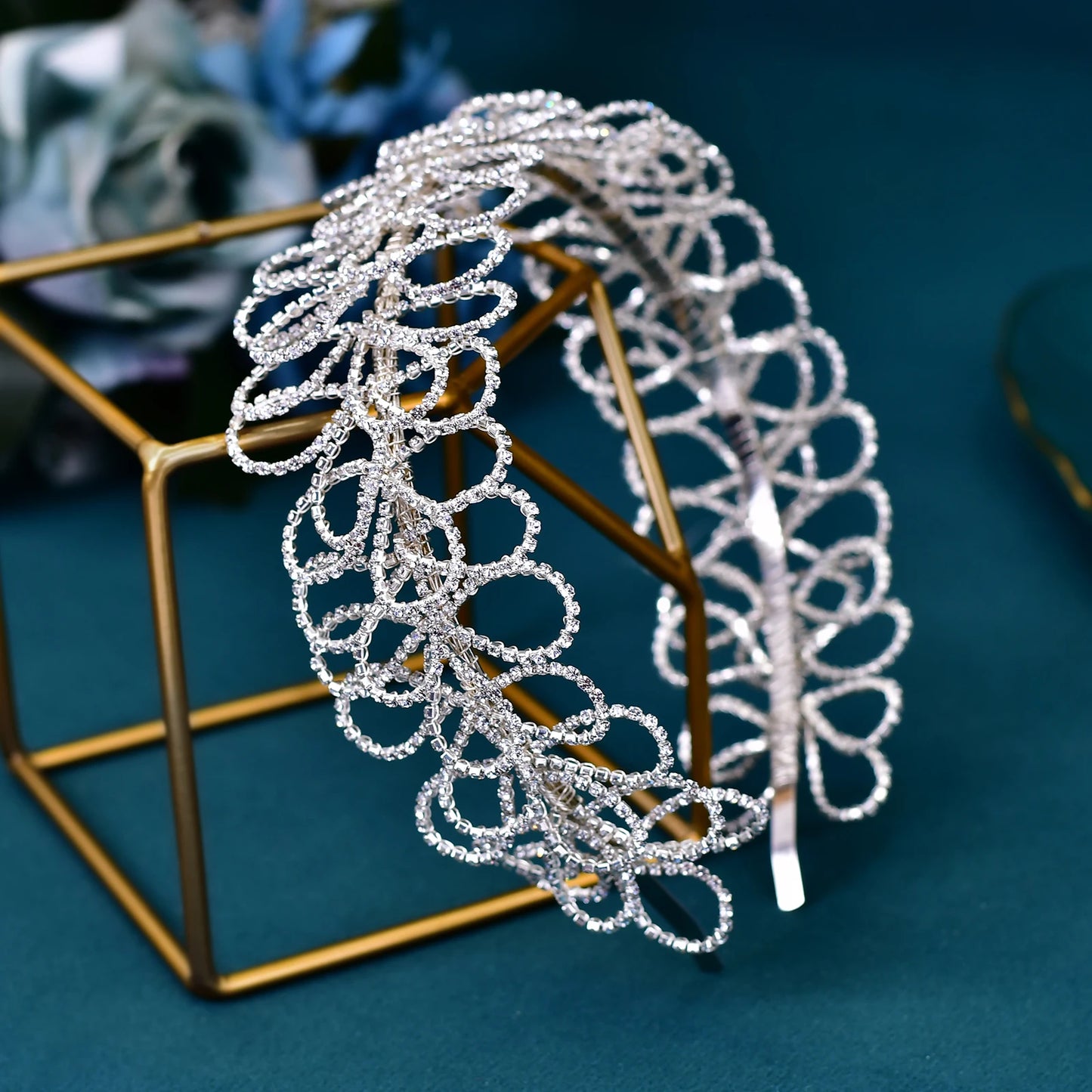 Bridal Rhinestone Hair Hoop Shiny Crystals Hair Band Girls Hair Accessories Bride Headdress Wedding Headwear For Party HP583