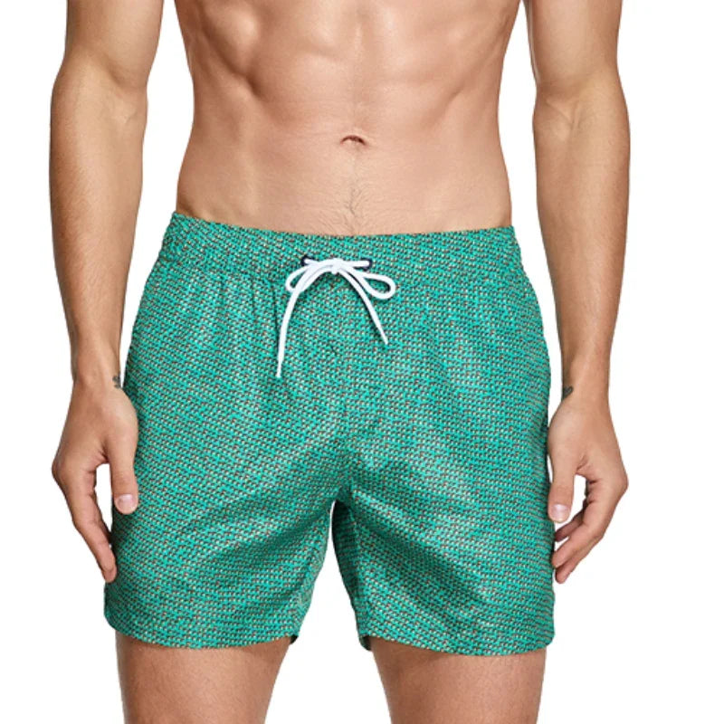 Seobean Swimsuit Man Short Swim Shorts Lined Men's Swimming Trunk Fast Dry Men Beach Board Surf Shorts Bath Suit sport Wear