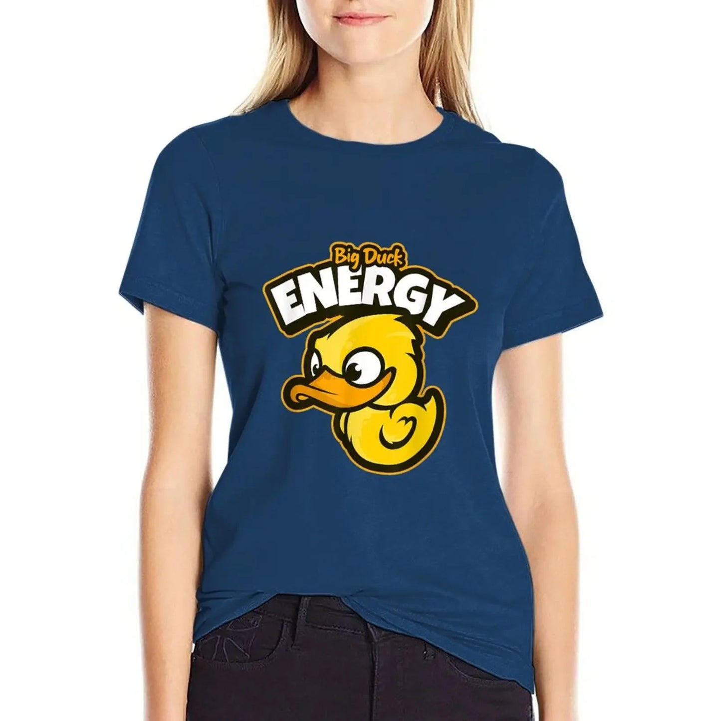 Big Duck Energy Saying Yellow Rubber Duckie T-Shirt summer clothes shirts graphic tees t-shirt dress for Women graphic