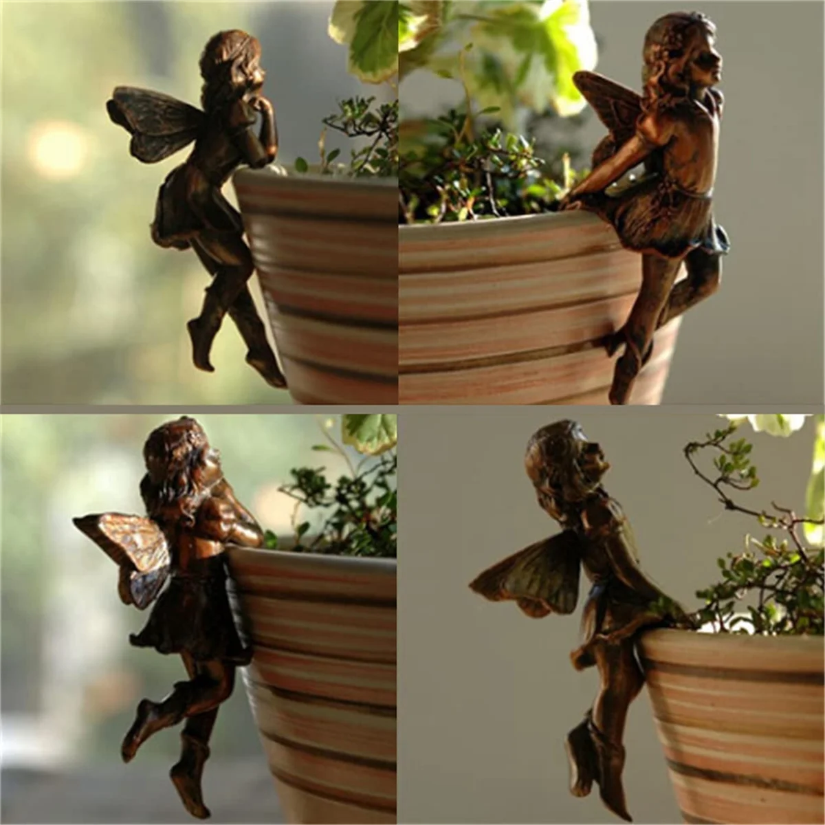 B Plant Pot Hanging Resin Decor Fairy Flower Pot Garden Decoration