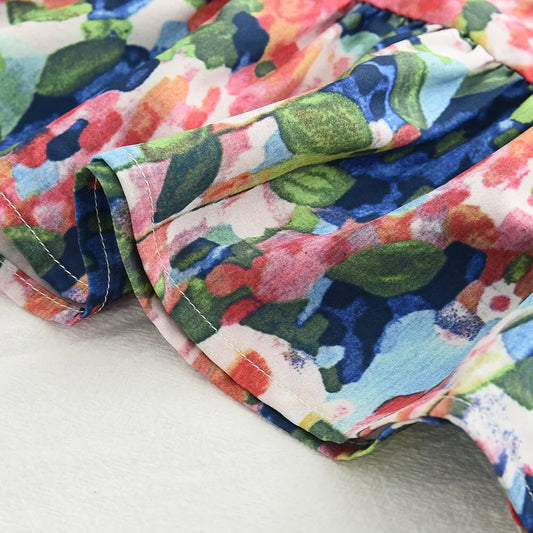 Bear Leader 3-7 Years Baby Girl Flower Dresses With a Bag Summer Floral Suspender Dress Kids Girls 2Pieces Sets Clothing