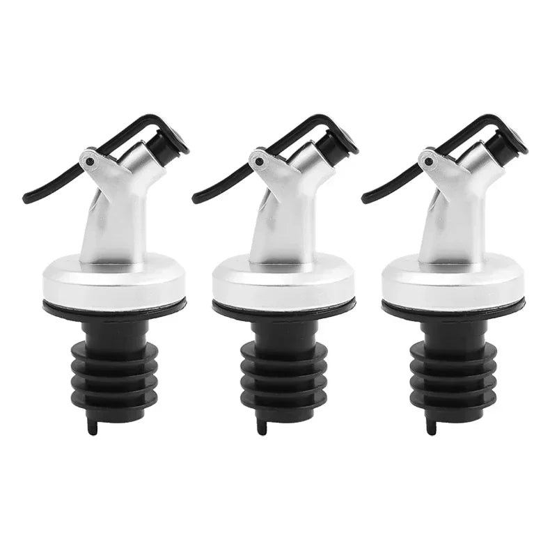 5/1PCS Oil Bottle Stopper Cap Dispenser Sprayer Lock Wine Pourer Sauce Nozzle Liquor Leak-Proof Plug Bottle Stopper Kitchen Tool