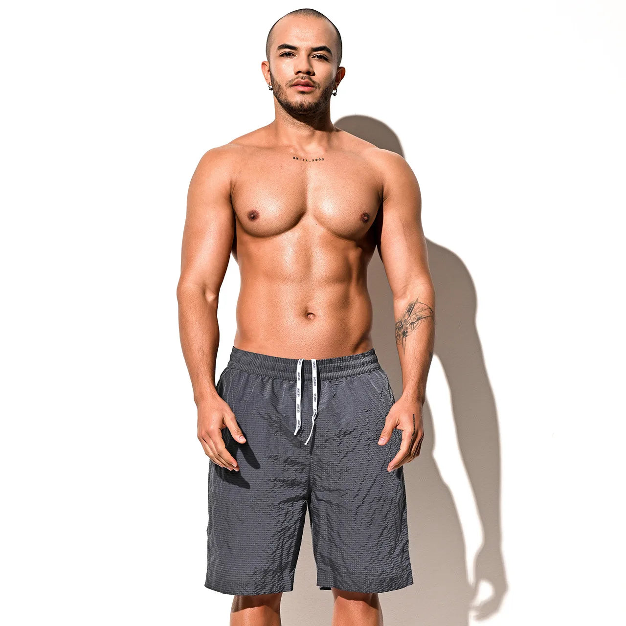Desmiit Swimmear Men Swim Shorts Quick Dry Mens Beach Borard Surfing Sport Shorts Man Swimming Trunk Suit Lined Boardshorts