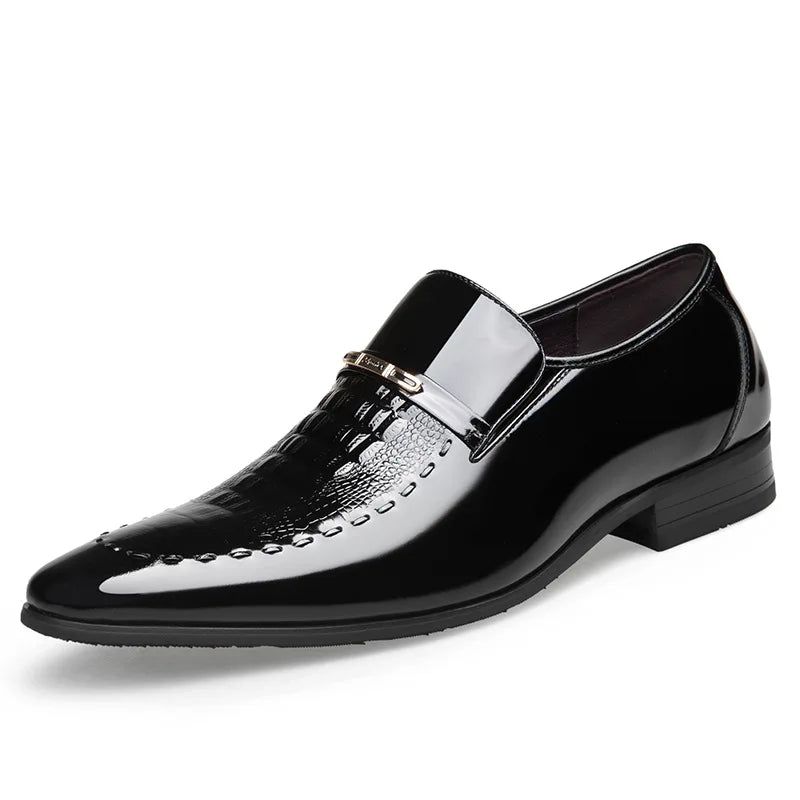 38-50 Mens PU Leather Shoes Luxury Crocodile Pattern Men Business Dress Casual Social Shoe Male Wedding Footwear Zapatos Hombre