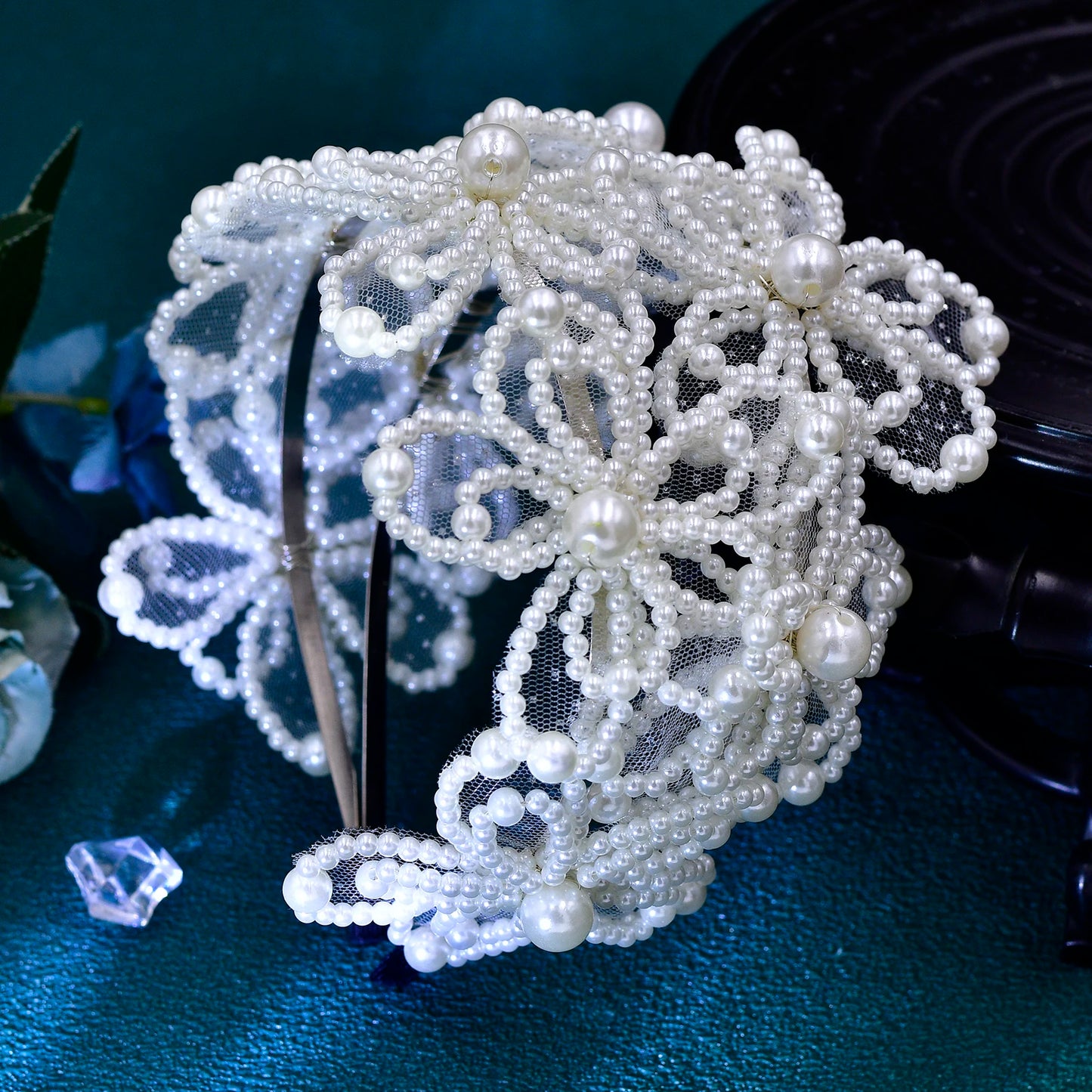 Wedding Head Jewelry White Pearl Headband Luxury Bride Tiara Bachelorette Party Accessories Bridal Hair Decoration HP695