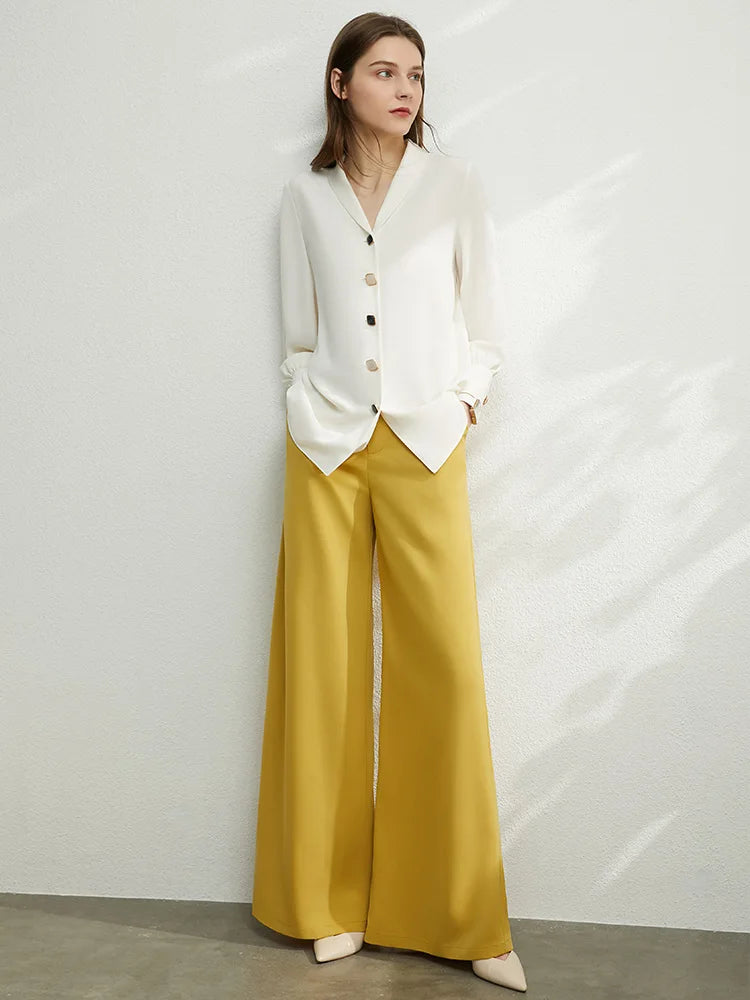 Amii Minimalism Blouse Women Spring Vneck Solid Chiffon Blouse Office Lady Casual Shirts Elegant Blusas Female Tops 12030219 clothes
