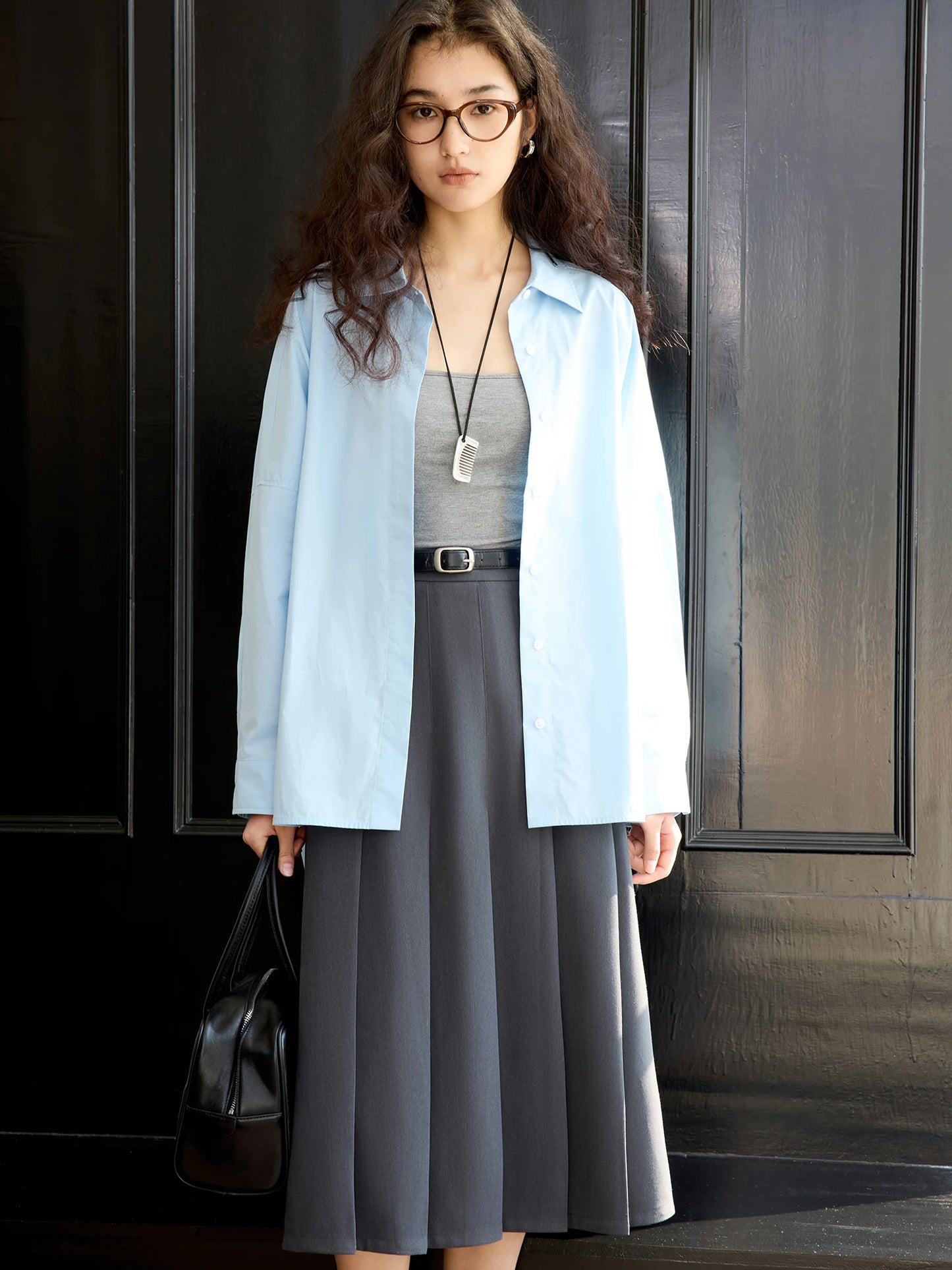ZIQIAO Petite Size 100% Cotton White Shirt For Women 2025 Spring New Design Elegant Soft All-match Versatile Chic Top clothes