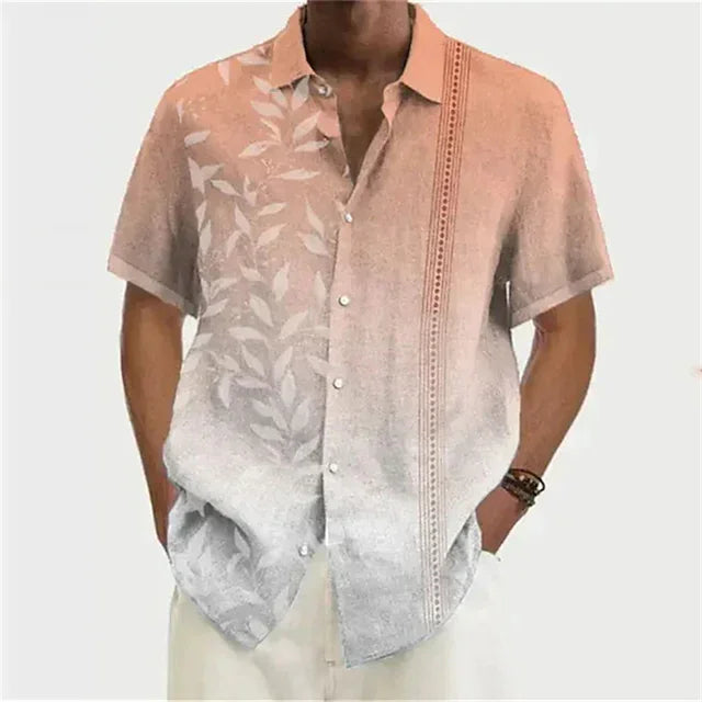 men's shirt Hawaiian shirt coconut wood 3D printing short sleeve button clothes tropical fashion jacket S-5XL mon
