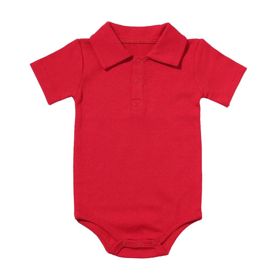 Sommer Baby Junge Mädchen Strampler Drehen-unten Kragen Infant Neugeborenen Baumwolle Kleidung Overall Für 0-2Y Kleinkinder Bebe Outfits