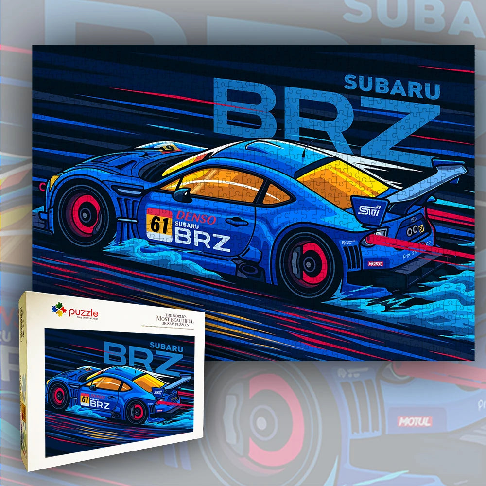 Jigsaw Puzzle 1000 Pieces White Card Paper Assembling Car Models Ducational Lntellectual Decompressing Children Dine Party Gift