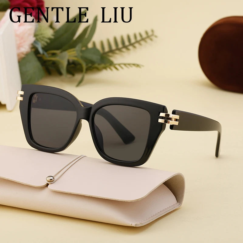 Punk Oversized Frame Square Sunglasses Women 2025 Luxury Brand Design Outdoors Travel Sun Glasses For Ladies Retro Eyewear UV400