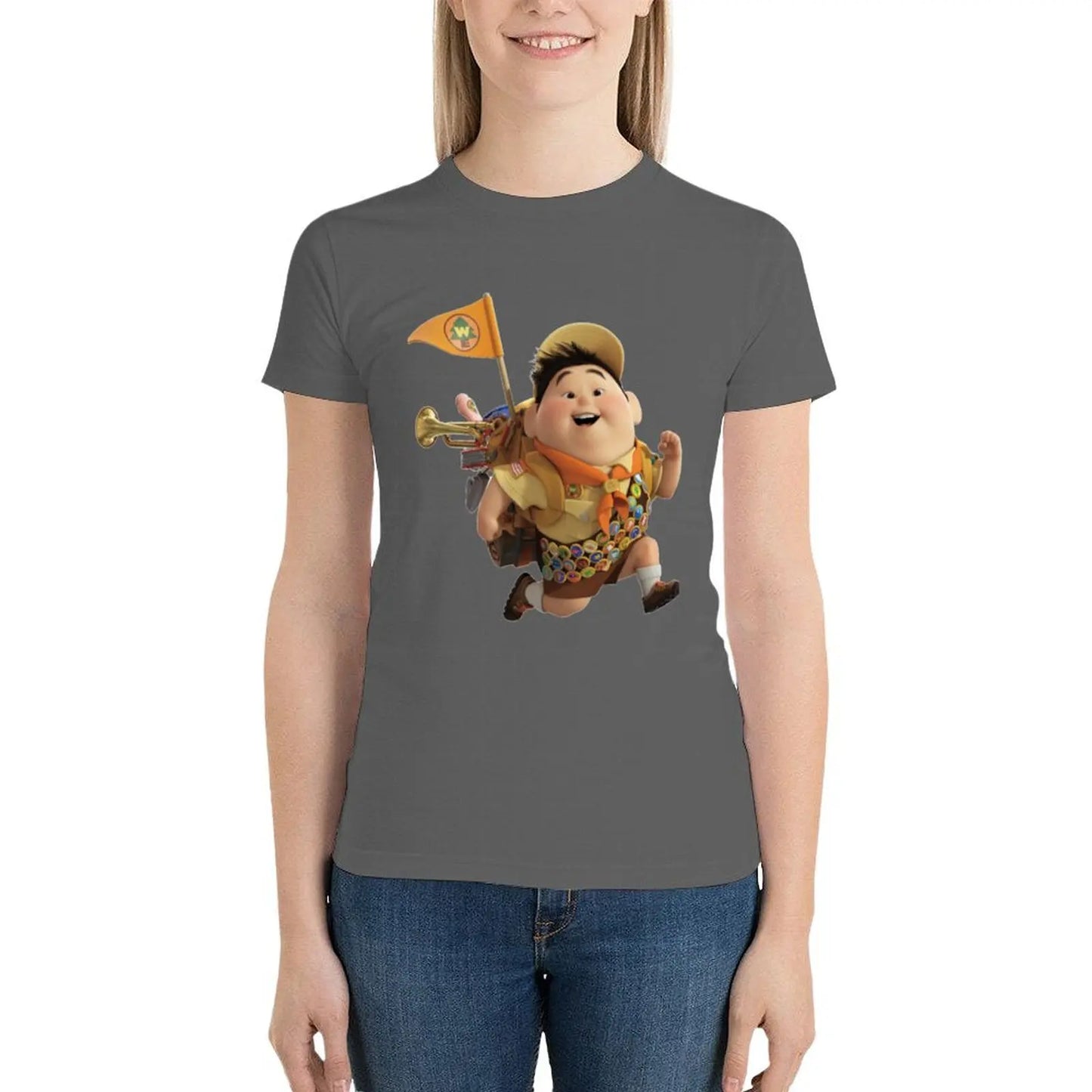 Russell Up T-Shirt Blouse Female clothing shirts graphic tees oversized Women tops