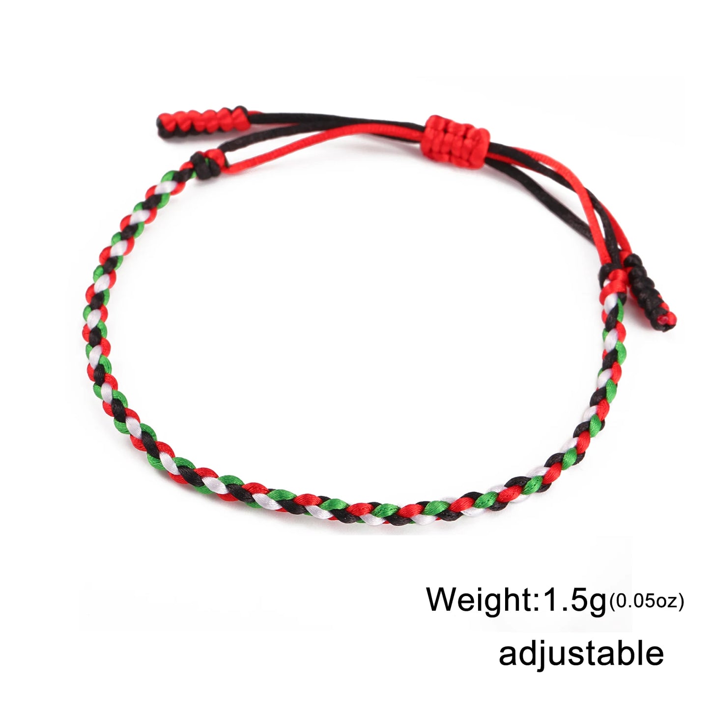Palestine Flag Braided Rope Bracelets for Women Men Red Black White Green Natural Stone Beads Bracelet Jewelry Gift Wholesale
