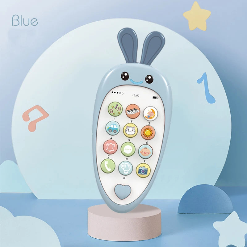 Baby-Handy-Spielzeug mit Früherziehung und Musik, lernpädagogisches Fake-Telefon für Kinder, sensorisches Spielzeug für Kleinkinder