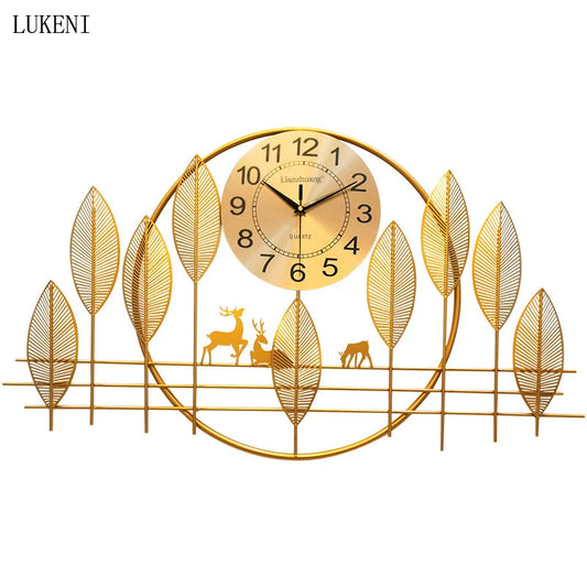 New Chinese Creative Wall Clock Living Room Home Light Luxury Restaurant Entrance Wall Decoration Wall Watch Silent Quartz Clock