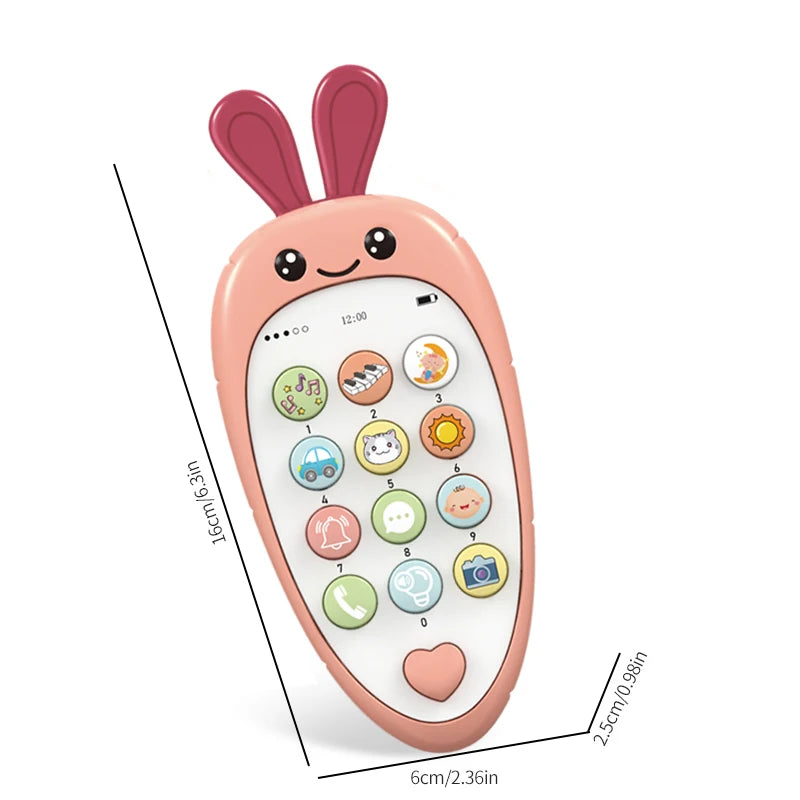 Baby-Handy-Spielzeug mit Früherziehung und Musik, lernpädagogisches Fake-Telefon für Kinder, sensorisches Spielzeug für Kleinkinder