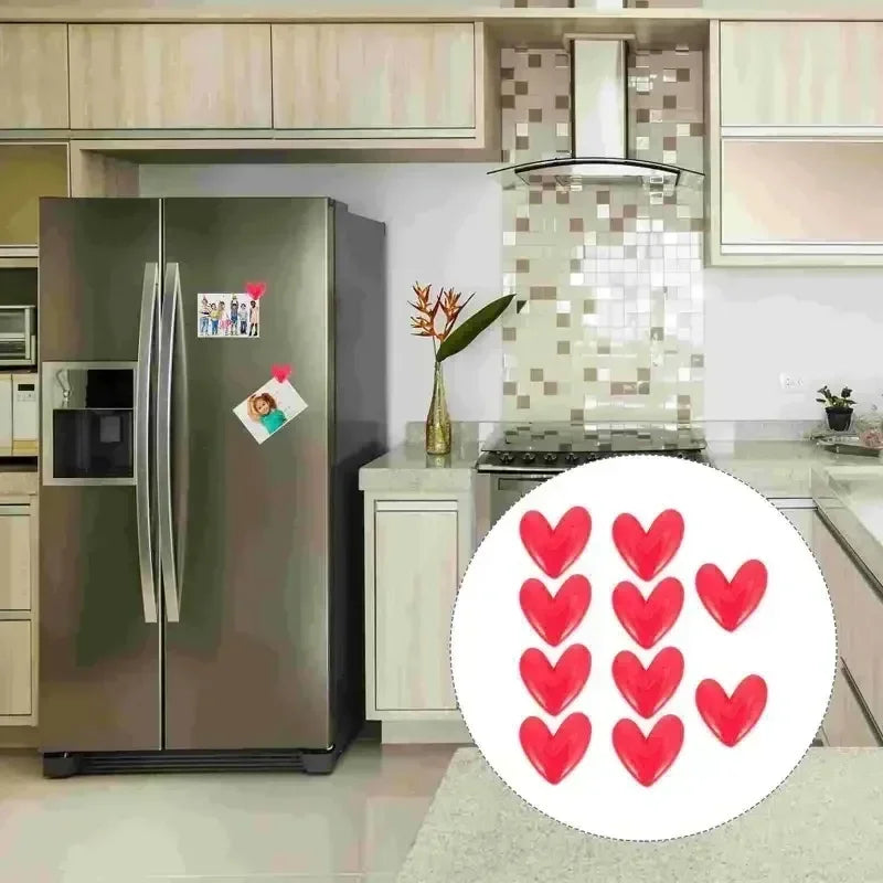 Mini Fridge Magnets Heart-shaped Magnetic Refrigerator Decor Sticker Valentines Day Gift Decoration Office Whiteboard Fixed Tool