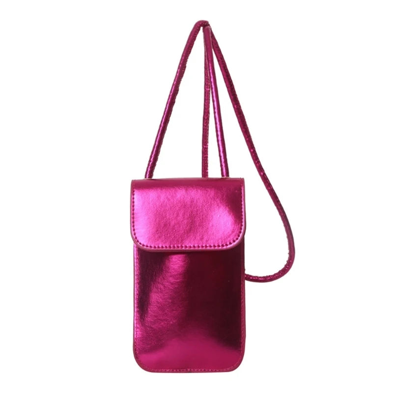 E74B Womens Crossbody Phone Bag Leather Phone Shoulder Bags for Women, Crossbody Phone Purses Wallets Mini Coin Phone Wallet