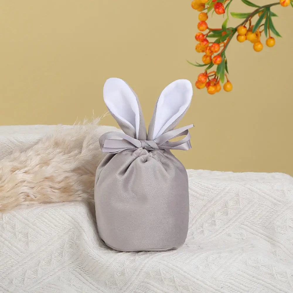 Easter Bunny Rabbit Bags Ears Velvet Bag Gift Bag Candy Packaging Box Wedding Party 2025 Easter Decoration