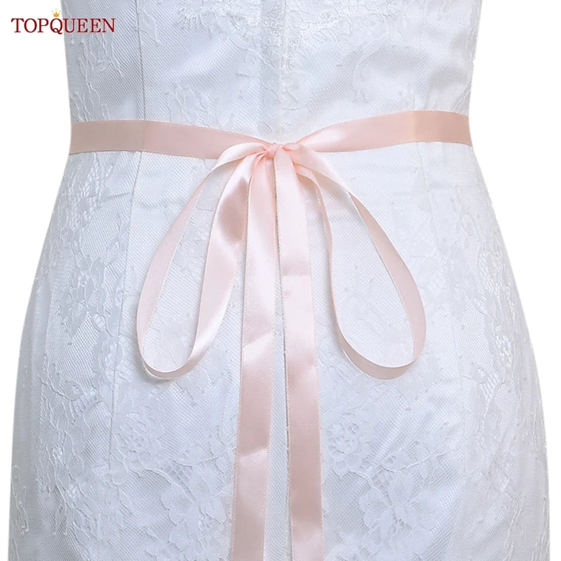 TOPQUEEN S119 Wedding Dress with Decorative Decals Wedding Dress Accessories Wedding Dress with Luxury Diamond Handmade