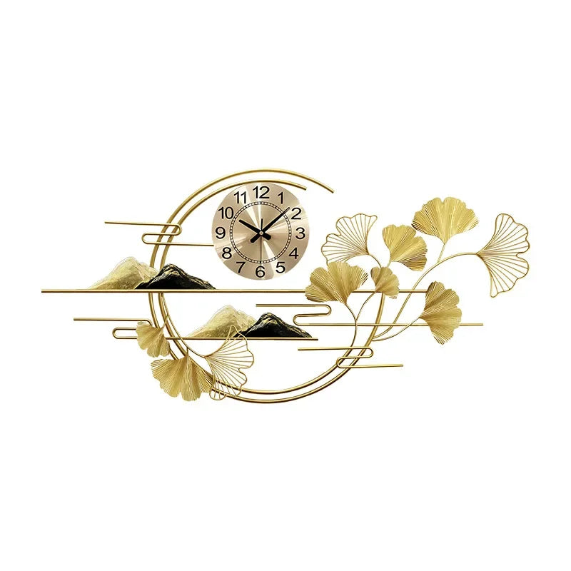 Living room decoration clock wall clock modern light luxury dining room wall table creative sofa background wall mural clock
